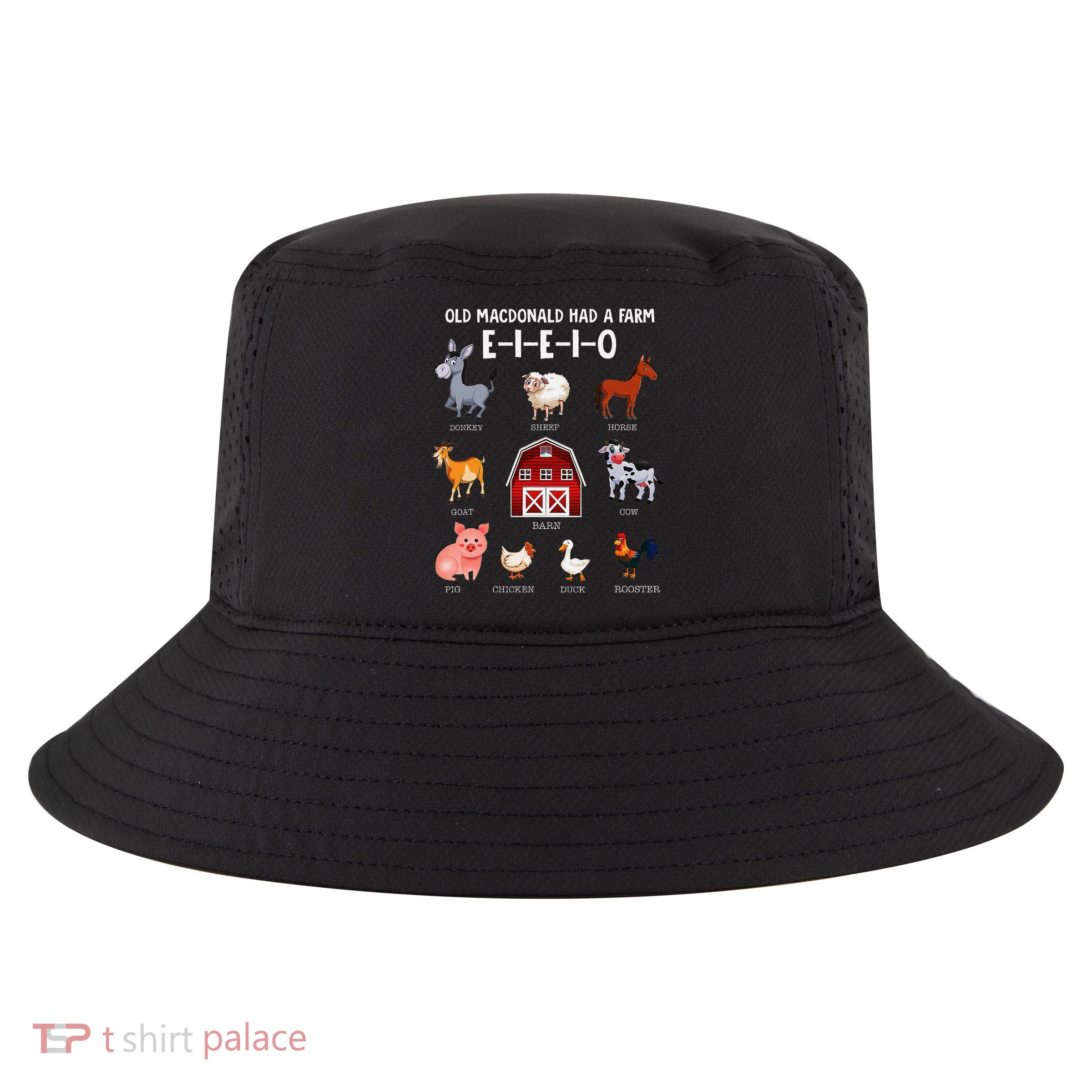 Farm Animals Old Macdonald Had A Farm E I E I O Cool Comfort Performance Bucket Hat