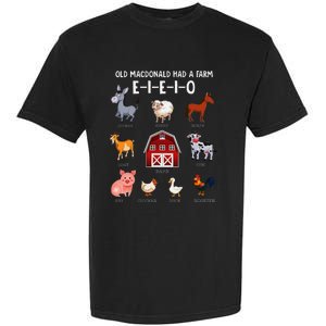 Farm Animals Old Macdonald Had A Farm E I E I O Garment-Dyed Heavyweight T-Shirt