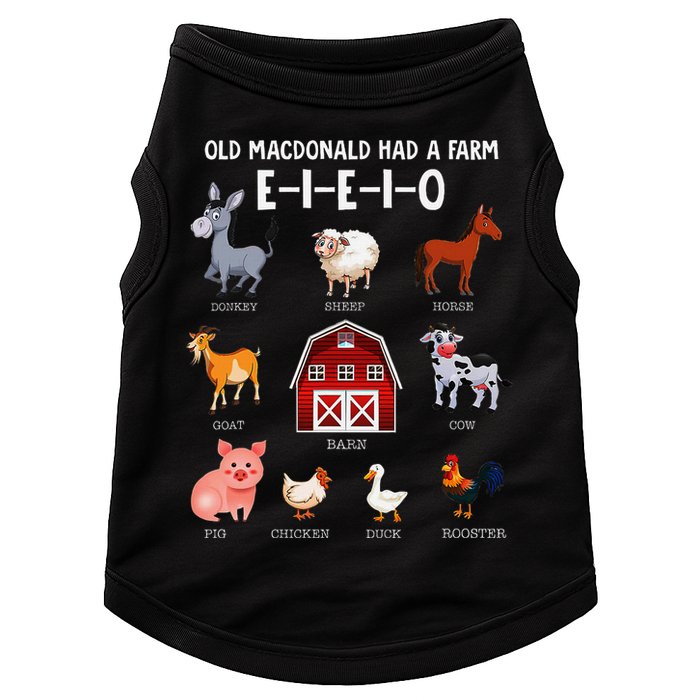Farm Animals Old Macdonald Had A Farm E I E I O Doggie Tank