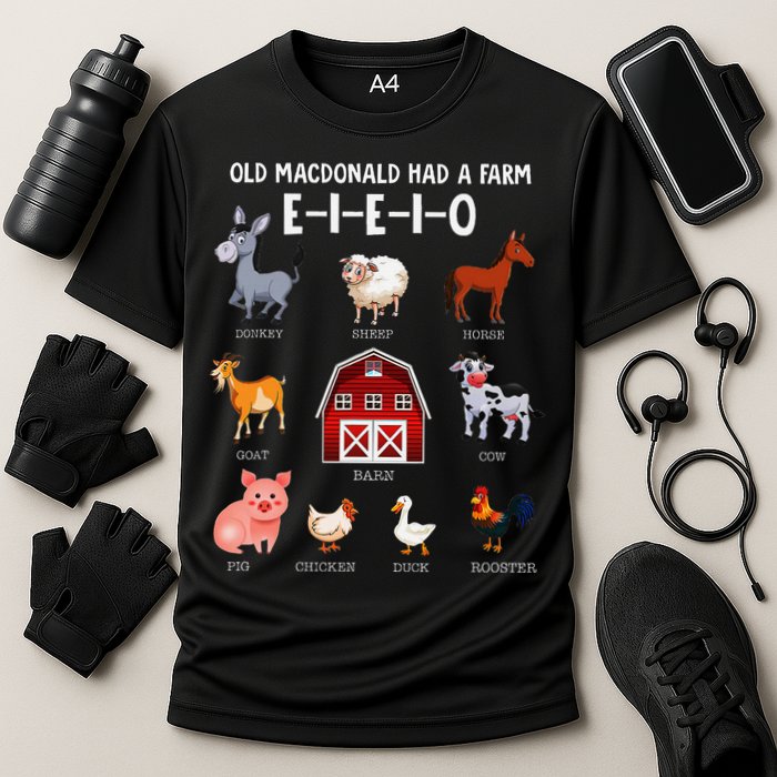 Farm Animals Old Macdonald Had A Farm E I E I O Performance Shirt