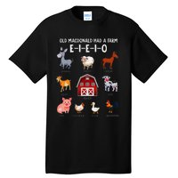 Farm Animals Old Macdonald Had A Farm E I E I O Tall T-Shirt