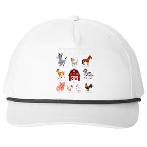 Farm Animals Old Macdonald Had A Farm E I E I O Snapback Five-Panel Rope Hat