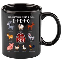 Farm Animals Old Macdonald Had A Farm E I E I O 11oz C Handle Ceramic Mug