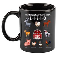 Farm Animals Old Macdonald Had A Farm E I E I O 11oz C Handle Ceramic Mug