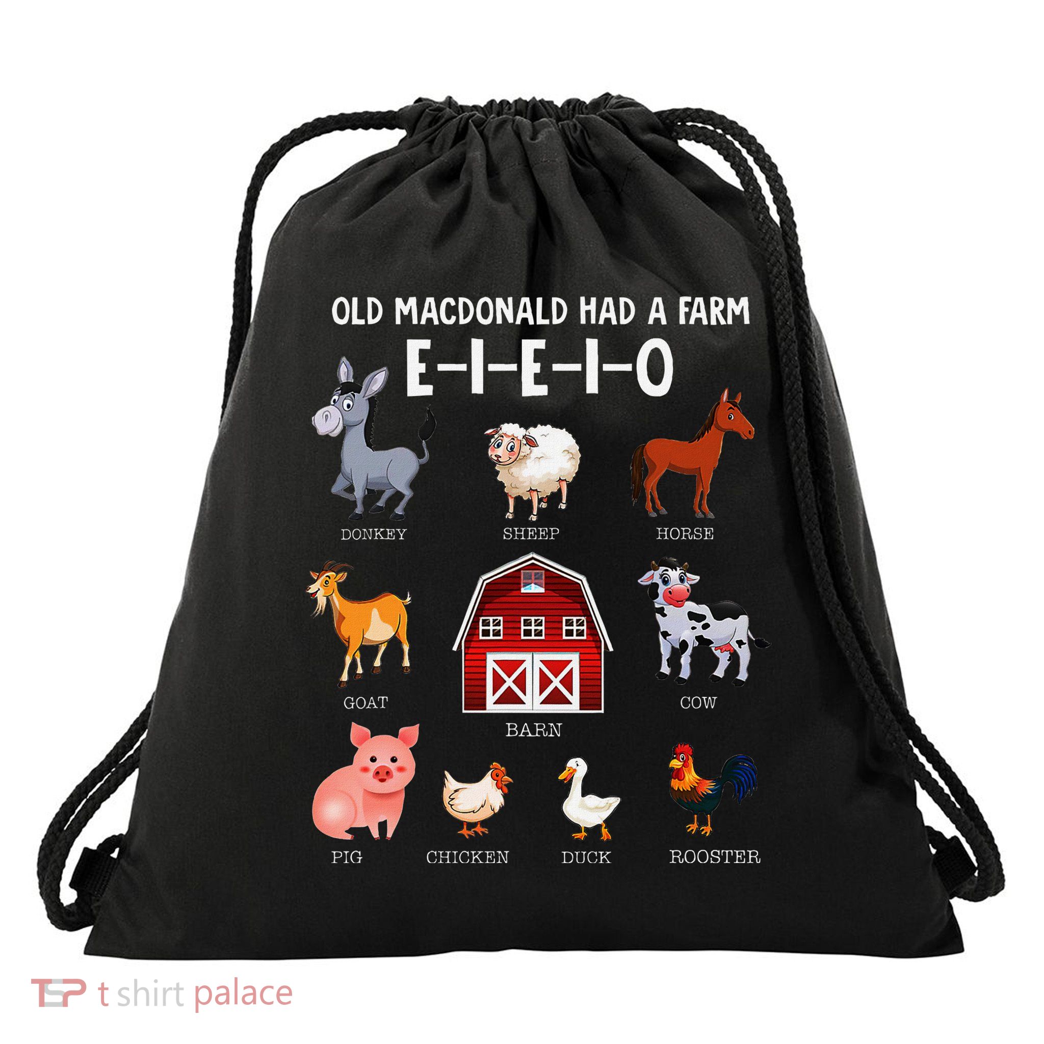Farm Animals Old Macdonald Had A Farm E I E I O Drawstring Bag
