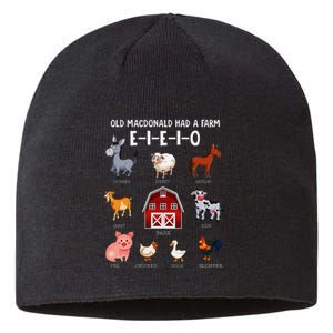 Farm Animals Old Macdonald Had A Farm E I E I O Sustainable Beanie