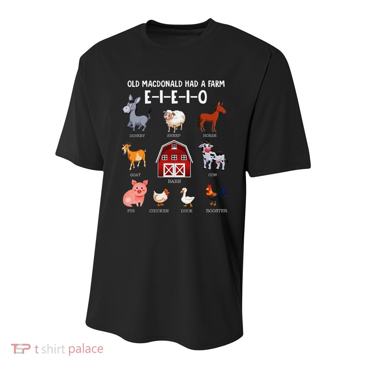 Farm Animals Old Macdonald Had A Farm E I E I O Youth Performance Sprint T-Shirt