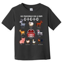 Farm Animals Old Macdonald Had A Farm E I E I O Toddler T-Shirt