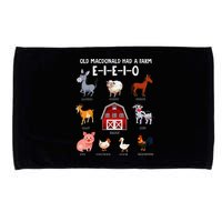 Farm Animals Old Macdonald Had A Farm E I E I O Microfiber Hand Towel