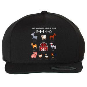 Farm Animals Old Macdonald Had A Farm E I E I O Wool Snapback Cap