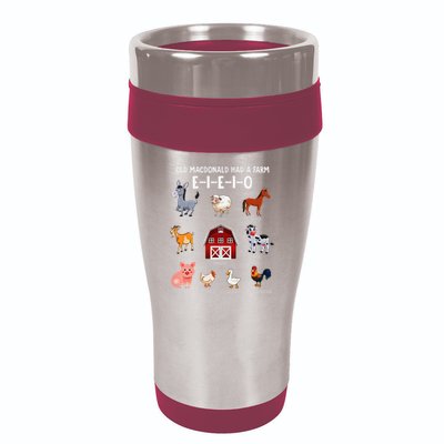 Farm Animals Old Macdonald Had A Farm E I E I O 16oz Travel Tumbler