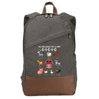 Farm Animals Old Macdonald Had A Farm E I E I O Cotton Canvas Backpack