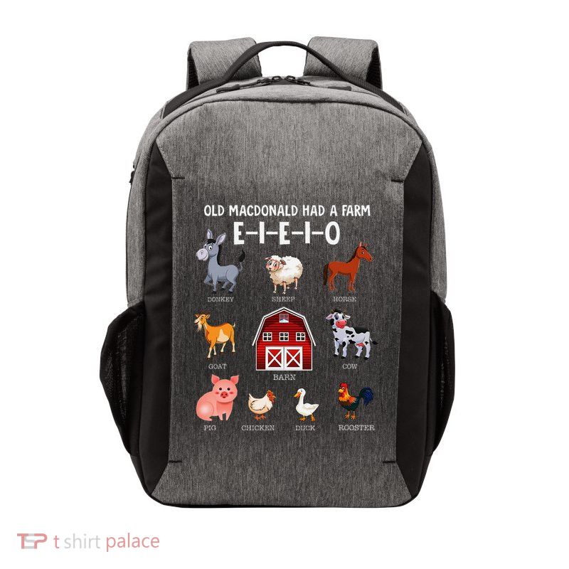Farm Animals Old Macdonald Had A Farm E I E I O Vector Backpack