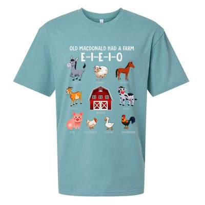 Farm Animals Old Macdonald Had A Farm E I E I O Sueded Cloud Jersey T-Shirt