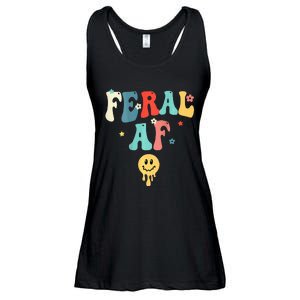 Feral Af (On Back) Funny Ladies Essential Flowy Tank