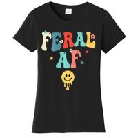 Feral Af (On Back) Funny Women's T-Shirt