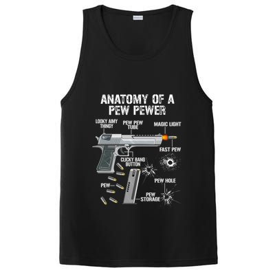 Funny Anatomy Of A Pew Pewer Gift Ammo Gun Gift Adt Saying Gift PosiCharge Competitor Tank