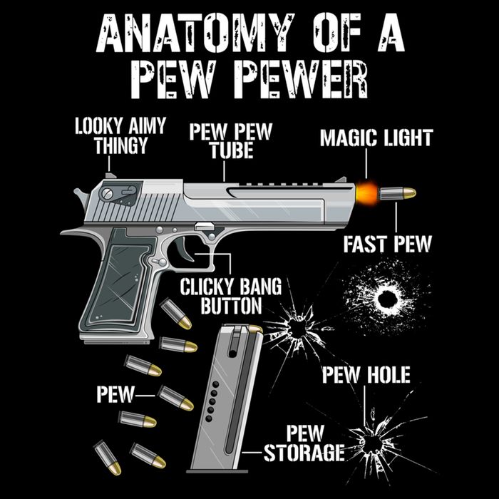 Funny Anatomy Of A Pew Pewer Gift Ammo Gun Gift Adt Saying Gift Women's Crop Top Tee