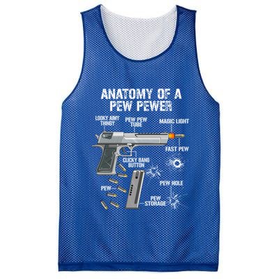 Funny Anatomy Of A Pew Pewer Gift Ammo Gun Gift Adt Saying Gift Mesh Reversible Basketball Jersey Tank