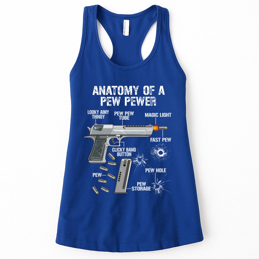 Funny Anatomy Of A Pew Pewer Gift Ammo Gun Gift Adt Saying Gift Womens Tank Top
