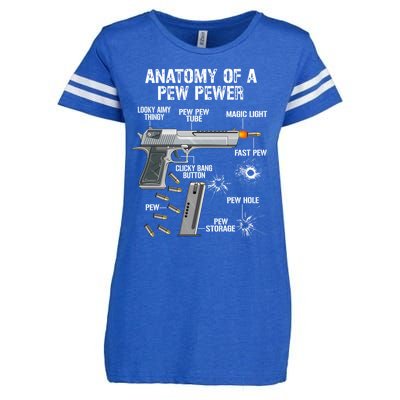 Funny Anatomy Of A Pew Pewer Gift Ammo Gun Gift Adt Saying Gift Enza Ladies Jersey Football T-Shirt