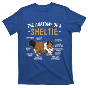 Funny Anatomy Of A Sheltie For Dog Lovers Gift T-Shirt