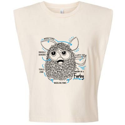 Furby Anatomy Of A Furby Retro Textbook Diagram Garment-Dyed Women's Muscle Tee