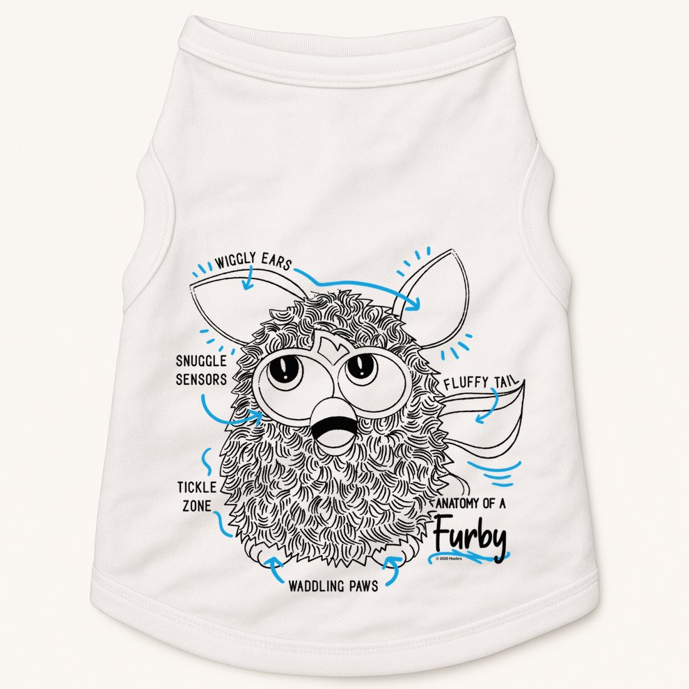 Furby Anatomy Of A Furby Retro Textbook Diagram Doggie Tank