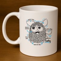 Furby Anatomy Of A Furby Retro Textbook Diagram 11oz C Handle Ceramic Mug
