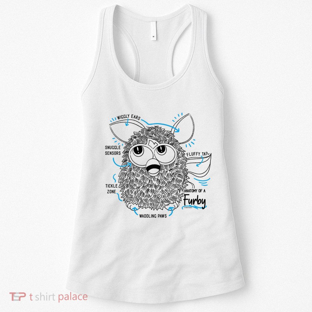 Furby Anatomy Of A Furby Retro Textbook Diagram Womens Tank Top