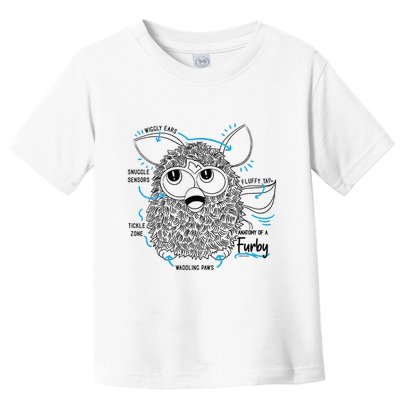 Furby Anatomy Of A Furby Retro Textbook Diagram Toddler T-Shirt