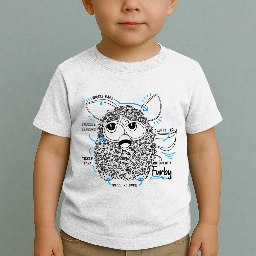 Furby Anatomy Of A Furby Retro Textbook Diagram Toddler T-Shirt