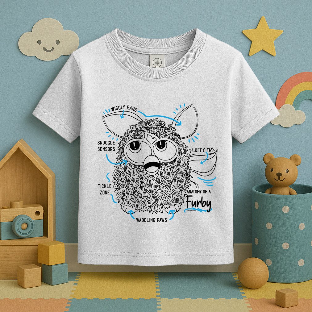 Furby Anatomy Of A Furby Retro Textbook Diagram Toddler T-Shirt
