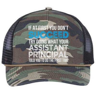 Funny Assistant Principal Gift Funny Gift Retro Rope Trucker Hat Cap