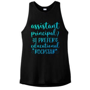 Funny Assistant Principal I Prefer Educational Rockstar Gift Cute Gift Ladies PosiCharge Tri-Blend Wicking Tank