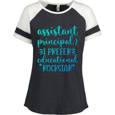 Funny Assistant Principal I Prefer Educational Rockstar Gift Cute Gift Enza Ladies Jersey Colorblock Tee