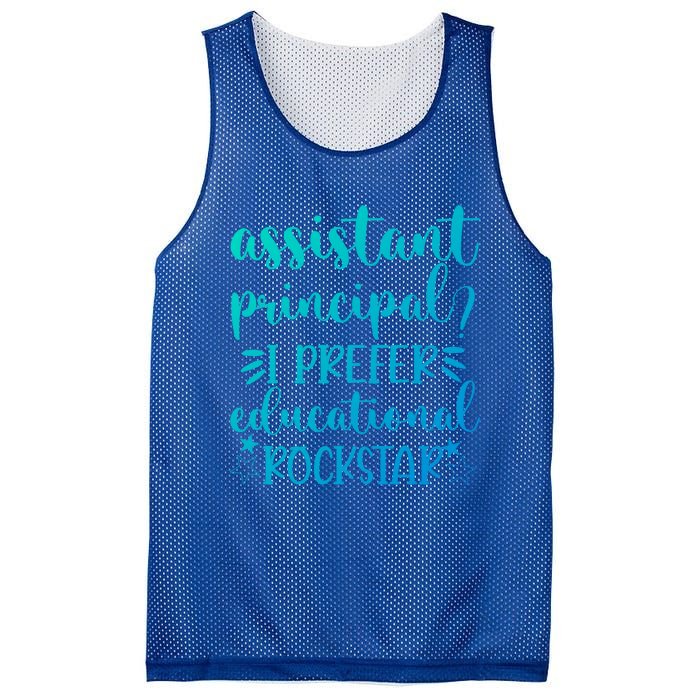 Funny Assistant Principal I Prefer Educational Rockstar Gift Cute Gift Mesh Reversible Basketball Jersey Tank