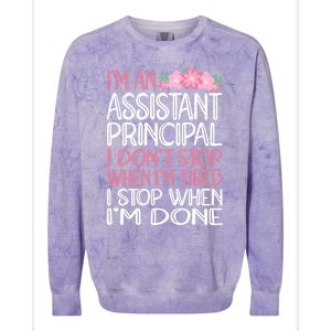 Funny Assistant Principal Gift Colorblast Crewneck Sweatshirt