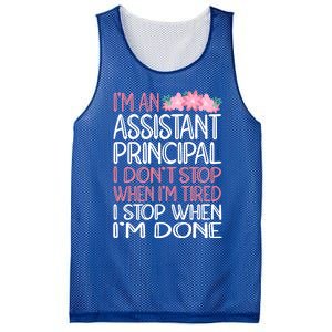 Funny Assistant Principal Gift Mesh Reversible Basketball Jersey Tank