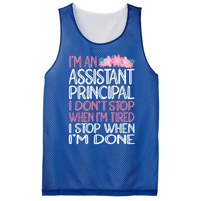 Funny Assistant Principal Gift Mesh Reversible Basketball Jersey Tank