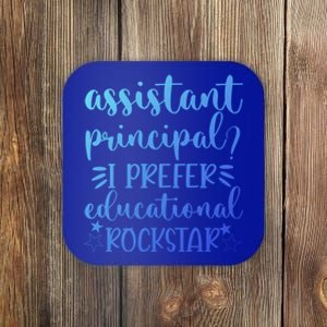 Funny Assistant Principal I Prefer Educational Rockstar Gift Cute Gift Coaster