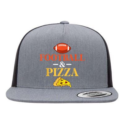 Football And Pizza Lover Footballer Flat Bill Trucker Hat