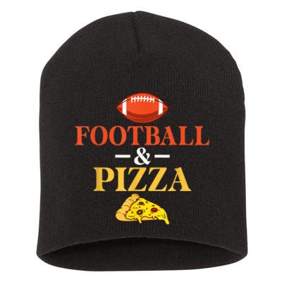 Football And Pizza Lover Footballer Short Acrylic Beanie