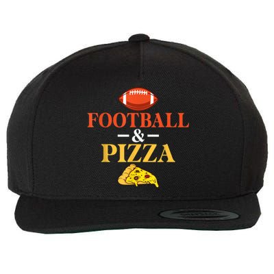 Football And Pizza Lover Footballer Wool Snapback Cap