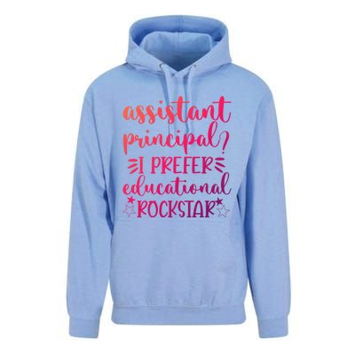 Funny Assistant Principal I Prefer Educational Rockstar Gift Cute Gift Unisex Surf Hoodie