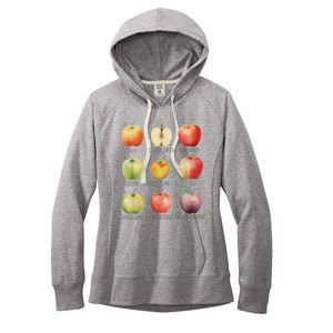 Fall Apple Picking Apple Orchard Boho Farm Fesh Women's Fleece Hoodie