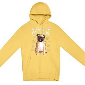 Funny Anatomy Pug Dog Pug Lover Premium Pullover Hoodie