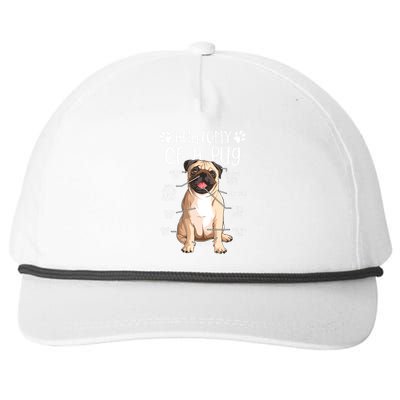 Funny Anatomy Pug Dog Pug Lover Snapback Five-Panel Rope Hat