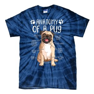 Funny Anatomy Pug Dog Pug Lover Tie-Dye T-Shirt