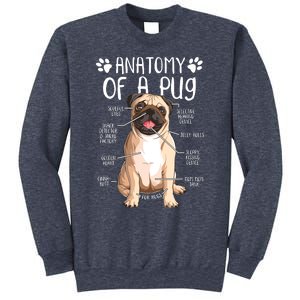 Funny Anatomy Pug Dog Pug Lover Sweatshirt